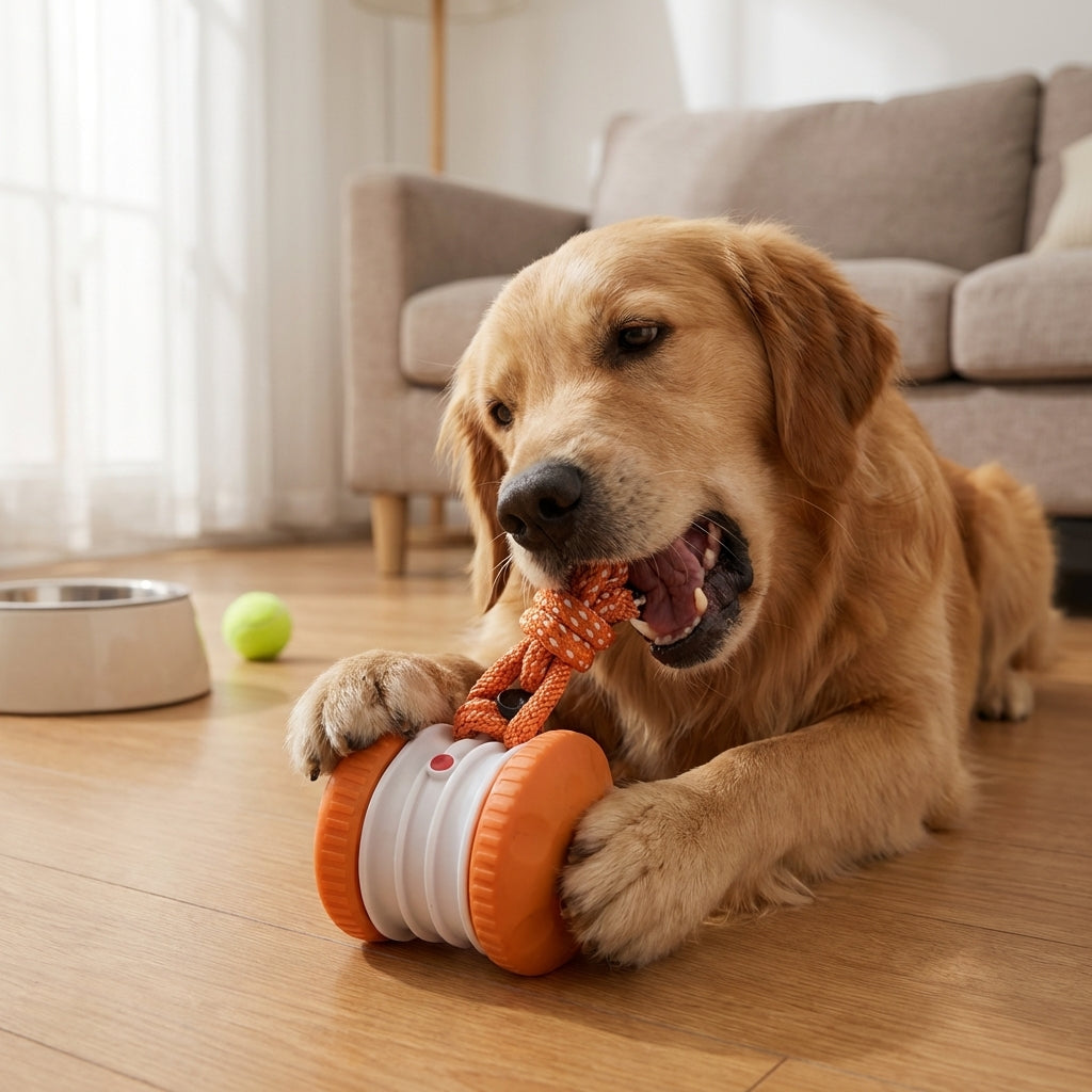 Interactive Dog Ball with Tug Rope | Self-Moving Motion Toy