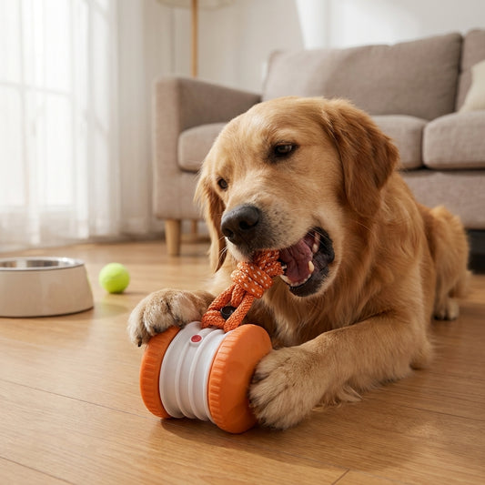 Interactive Dog Ball with Tug Rope | Self-Moving Motion Toy