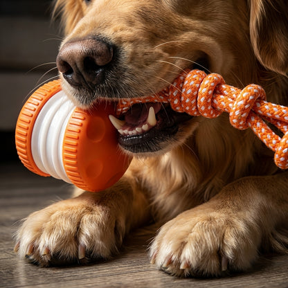 Interactive Dog Ball with Tug Rope | Self-Moving Motion Toy