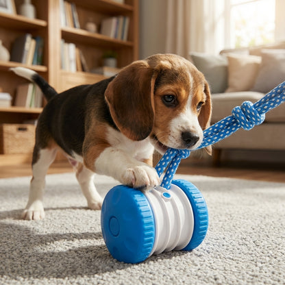 Interactive Dog Ball with Tug Rope | Self-Moving Motion Toy