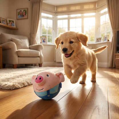 Interactive Motion-Activated Plush Dog Toy | USB Rechargeable | 15 cm