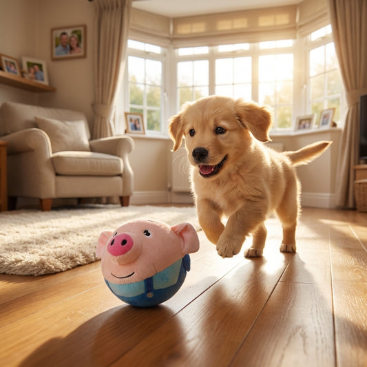 Interactive Motion-Activated Plush Dog Toy | USB Rechargeable | 15 cm