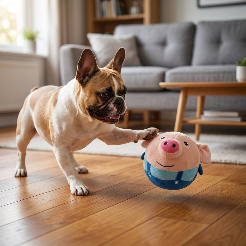 Interactive Motion-Activated Plush Dog Toy | USB Rechargeable | 15 cm