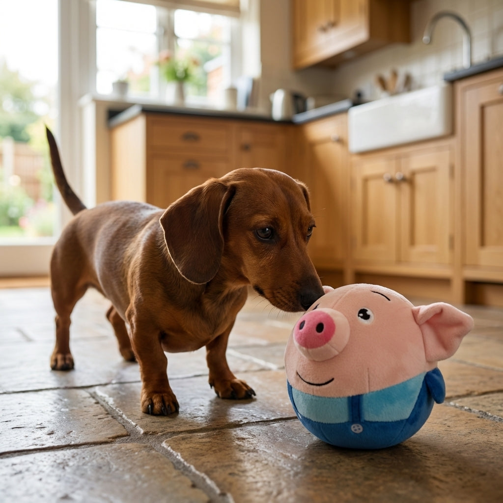 Interactive Motion-Activated Plush Dog Toy | USB Rechargeable | 15 cm