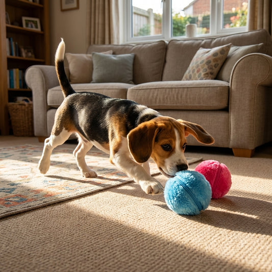 Interactive Motion-Sensor Ball Toy for Dogs | Plush TPR | 8 cm