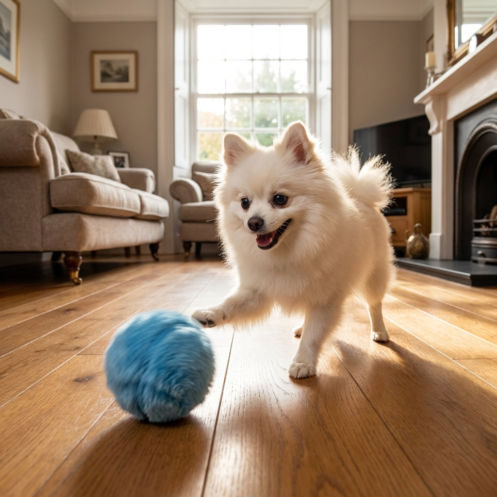 Interactive Motion-Sensor Ball Toy for Dogs | Plush TPR | 8 cm