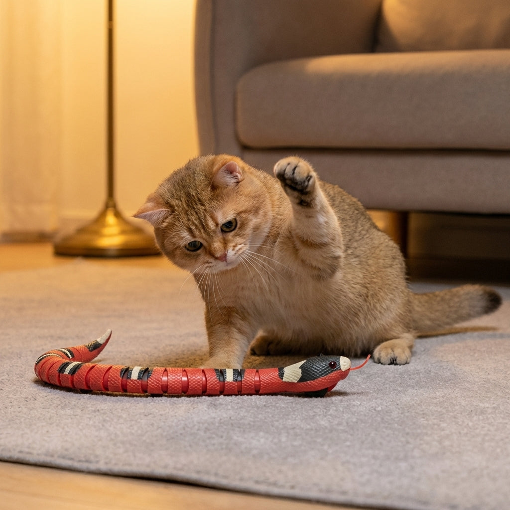 Interactive Snake Cat Toy | Motion-Activated | Electric