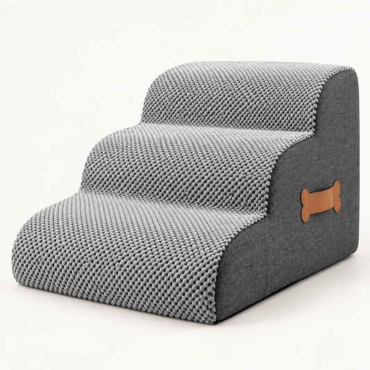 Dog Stairs for Bed and Couch | Soft Foam, 2 or 3 Steps