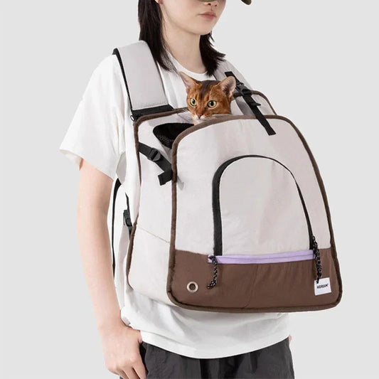 Cat Front Carrier Backpack | Head-Out Opening, Wear Front or Back, 1.6 lb