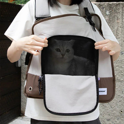 Cat Front Carrier Backpack | Head-Out Opening, Wear Front or Back, 1.6 lb