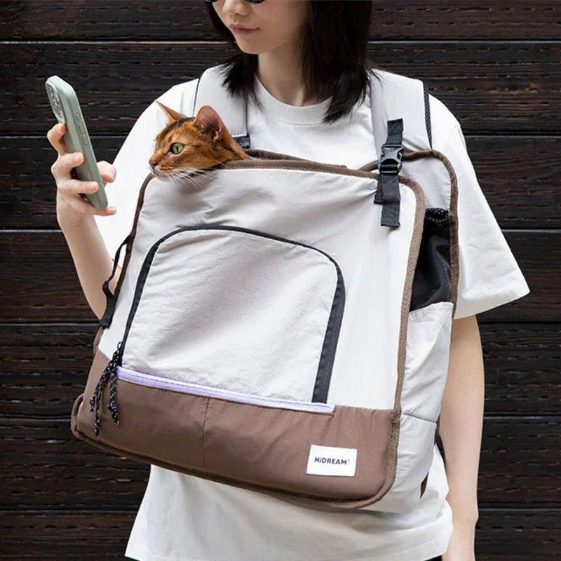 Cat Front Carrier Backpack | Head-Out Opening, Wear Front or Back, 1.6 lb