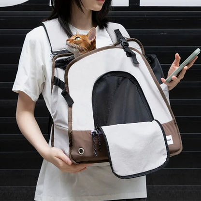 Cat Front Carrier Backpack | Head-Out Opening, Wear Front or Back, 1.6 lb
