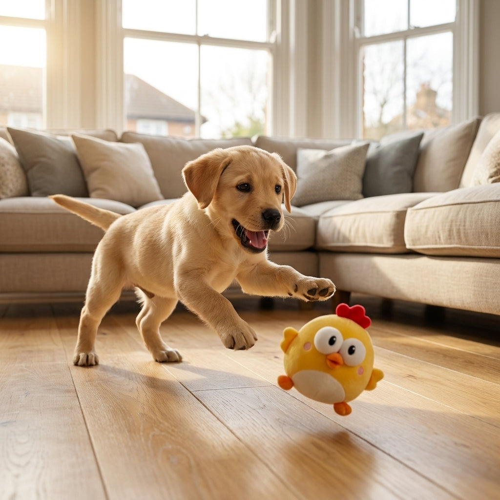 Motion-Activated Bouncing Chicken Toy for Dogs | USB Rechargeable