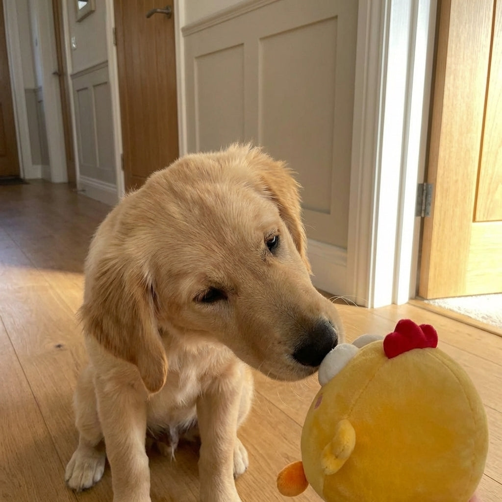 Motion-Activated Bouncing Chicken Toy for Dogs | USB Rechargeable