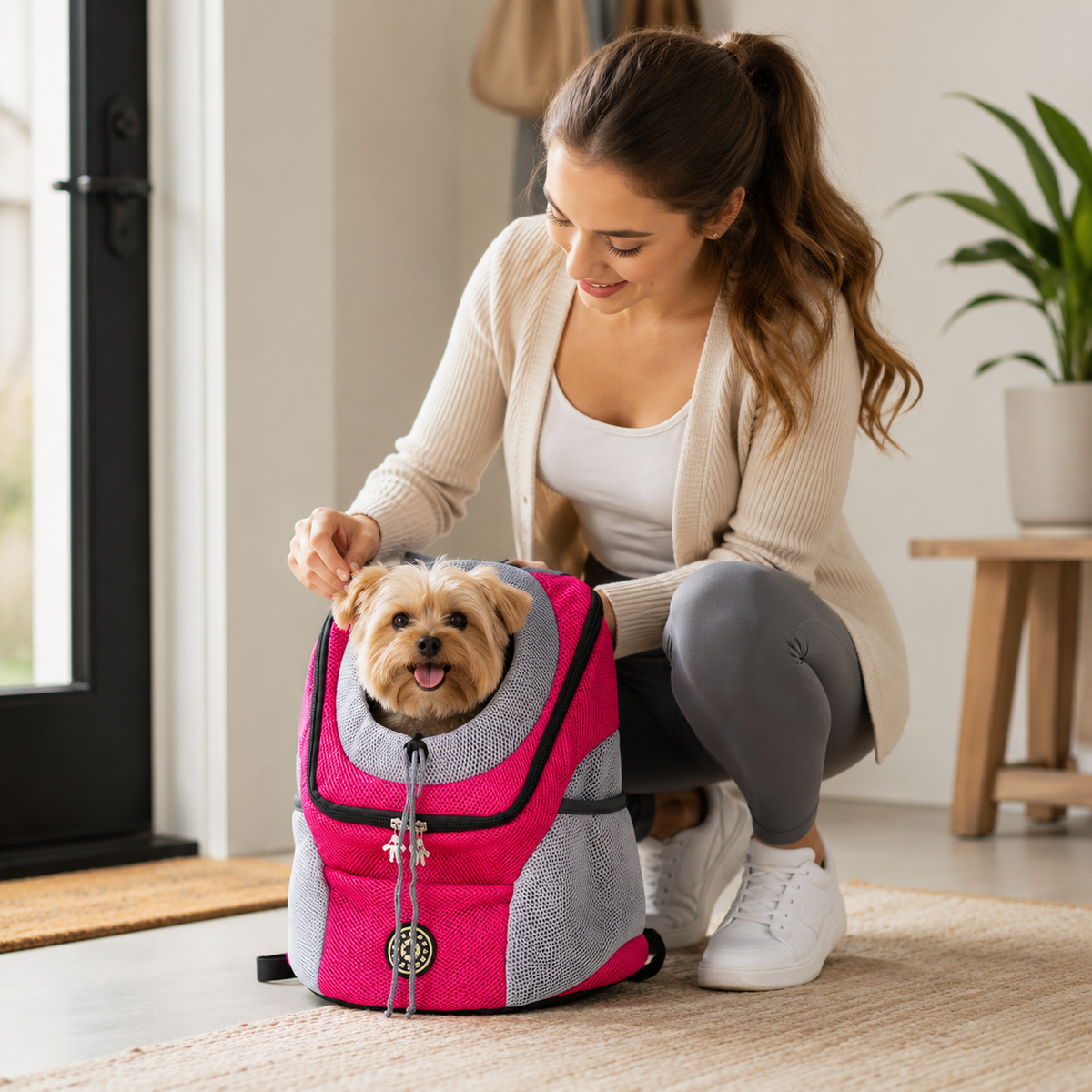 Pet Carrier Backpack, Head-Out | Mesh Sides, Up to 24 lb, 3 Sizes