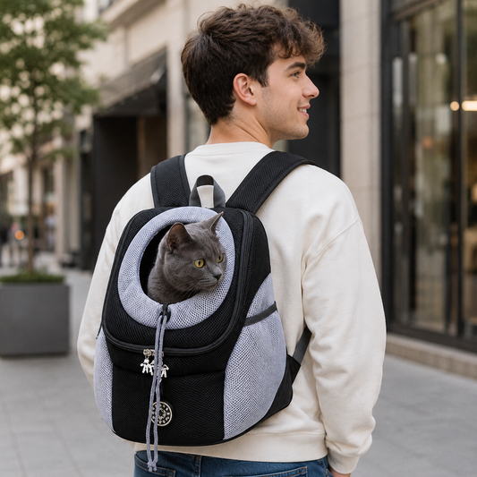 Pet Carrier Backpack, Head-Out | Mesh Sides, Up to 24 lb, 3 Sizes