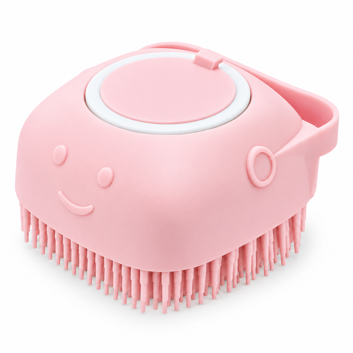 Dog Bath Brush with Shampoo Dispenser | Soft Bristles, Hand Strap
