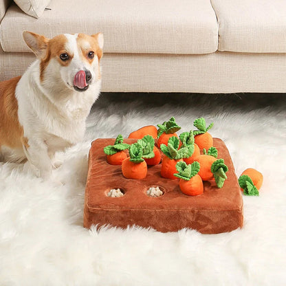 Calming Carrot Farm Dog Toy | Interactive Snuffle & Dig Toy | Mental Stimulation | Reduces Boredom & Destructive Behaviour