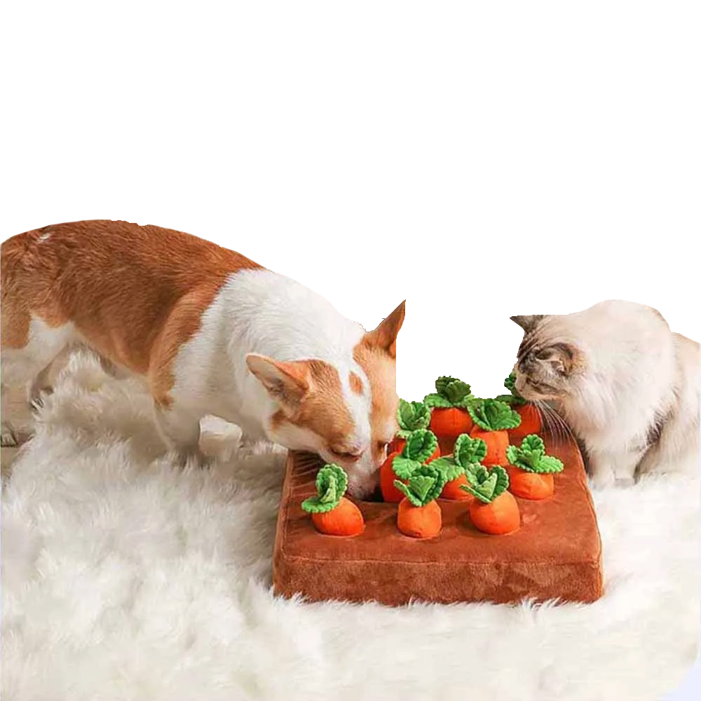 Calming Carrot Farm Dog Toy | Interactive Snuffle & Dig Toy | Mental Stimulation | Reduces Boredom & Destructive Behaviour