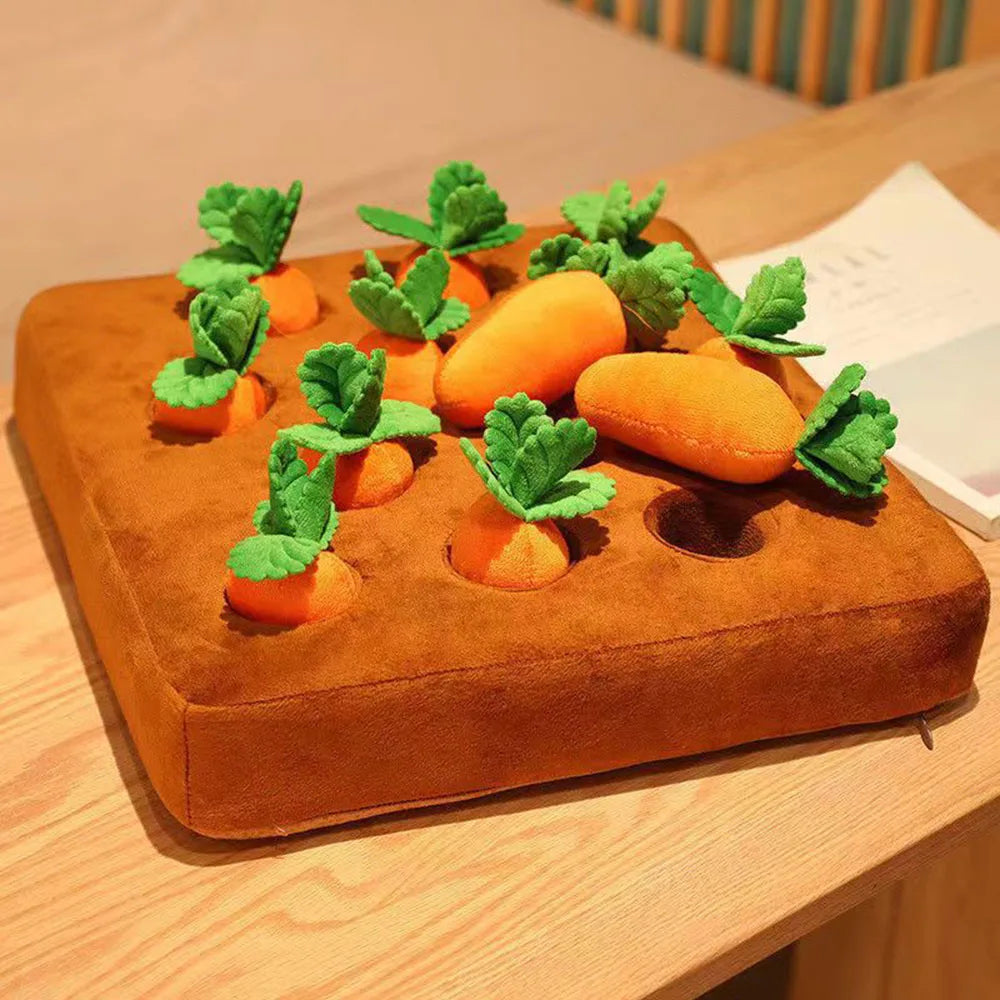 Calming Carrot Farm Dog Toy | Interactive Snuffle & Dig Toy | Mental Stimulation | Reduces Boredom & Destructive Behaviour
