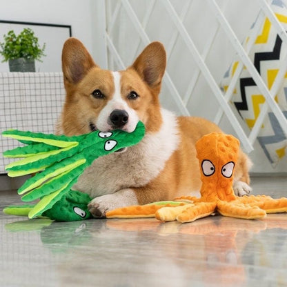 Octopus Plush Squeaky Dog Toy | Interactive & Durable | Safe for All Breeds | Reduces Boredom & Anxiety