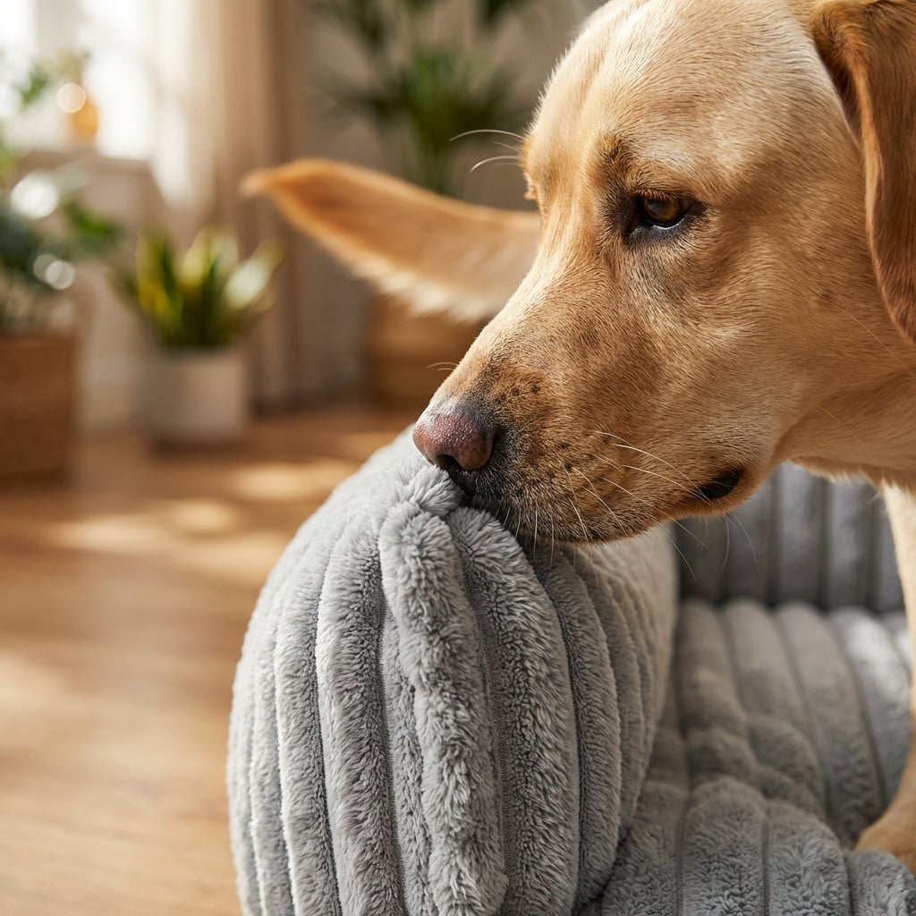 Plush Sofa-Style Dog Bed with Raised Sides & Removable Cover | S / M / L / XL