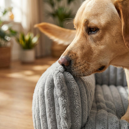 Plush Sofa-Style Dog Bed with Raised Sides & Removable Cover | S / M / L / XL