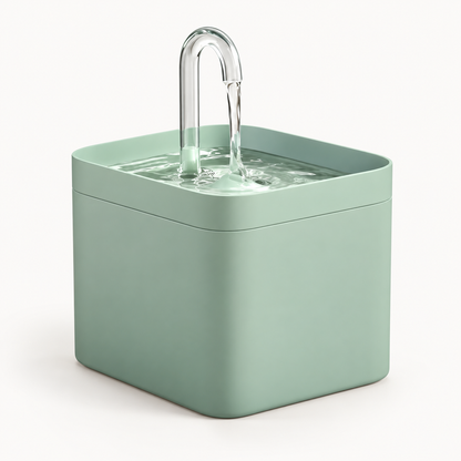Cat Water Fountain with Filter | Clear Arched Spout, Quiet Pump