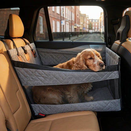 Quilted Car Seat Extender for Dogs | Hard Base & Waterproof