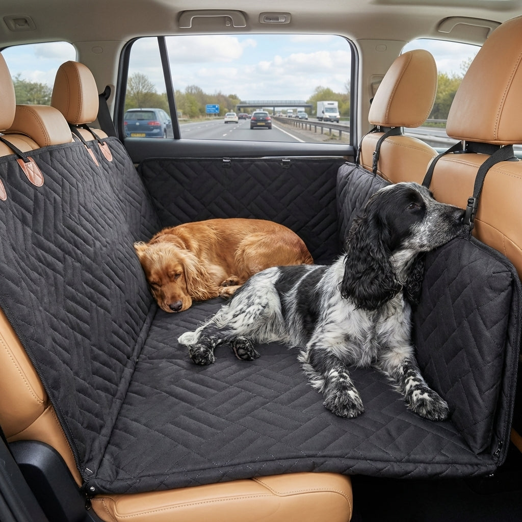 Quilted Car Seat Extender for Dogs | Waterproof | Hard Bottom & Side Panels