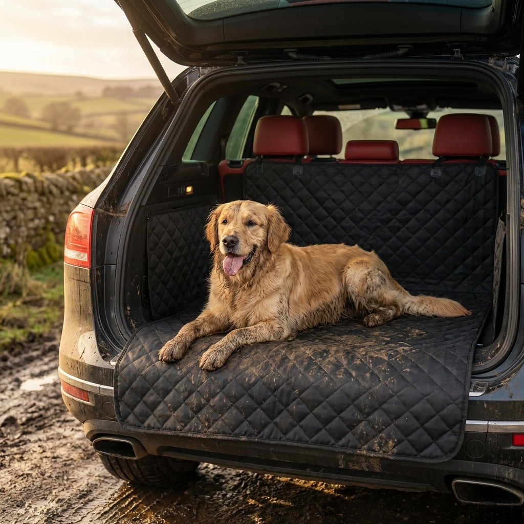 Quilted Dog Boot Liner | Waterproof & Non-Slip | SUV Boot Cover