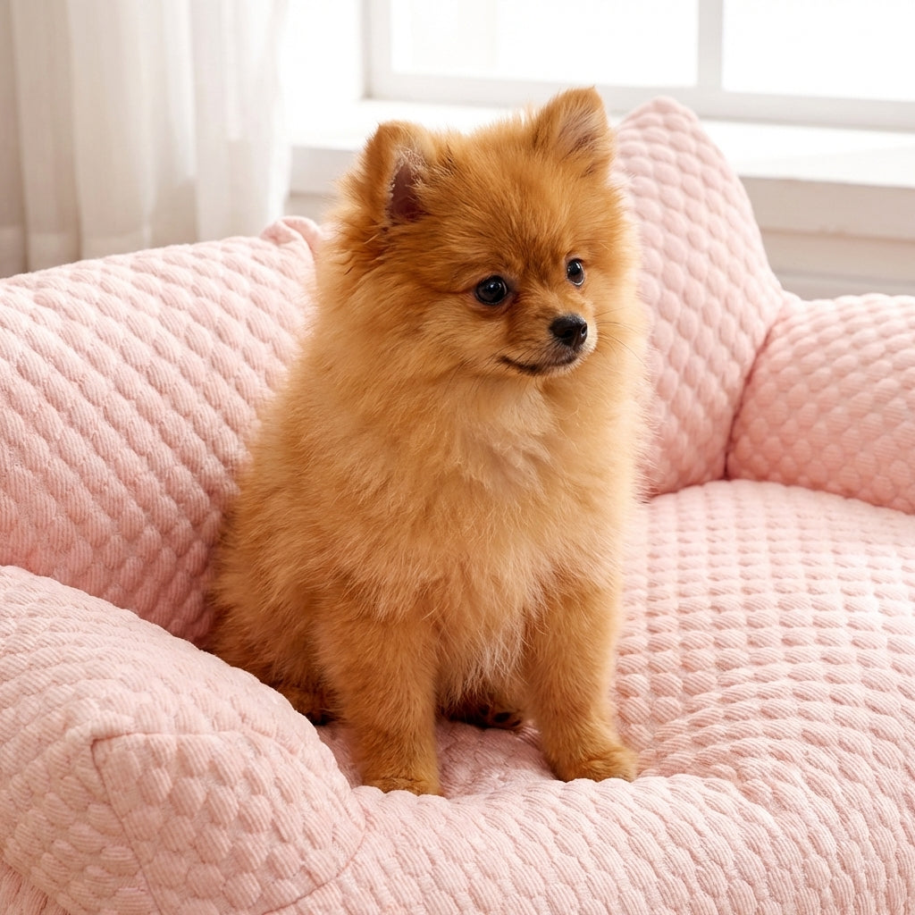 Quilted Ice Silk Dog Sofa Bed with Raised Sides | Cooling Fabric | M–XXL