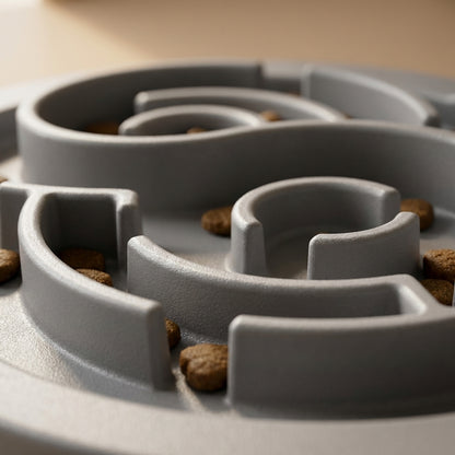 Rotating Slow Feeder for Dogs | Maze Bowl + Spinning Barrel