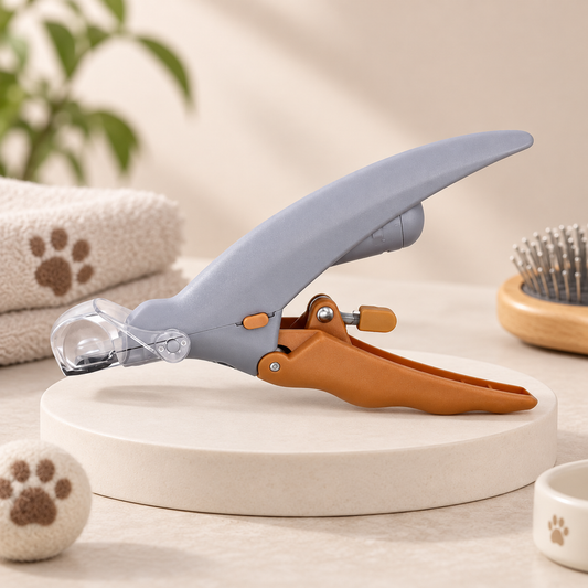 LED Nail Clippers for Dogs and Cats | Clear Blade Guard, One-Hand Grip