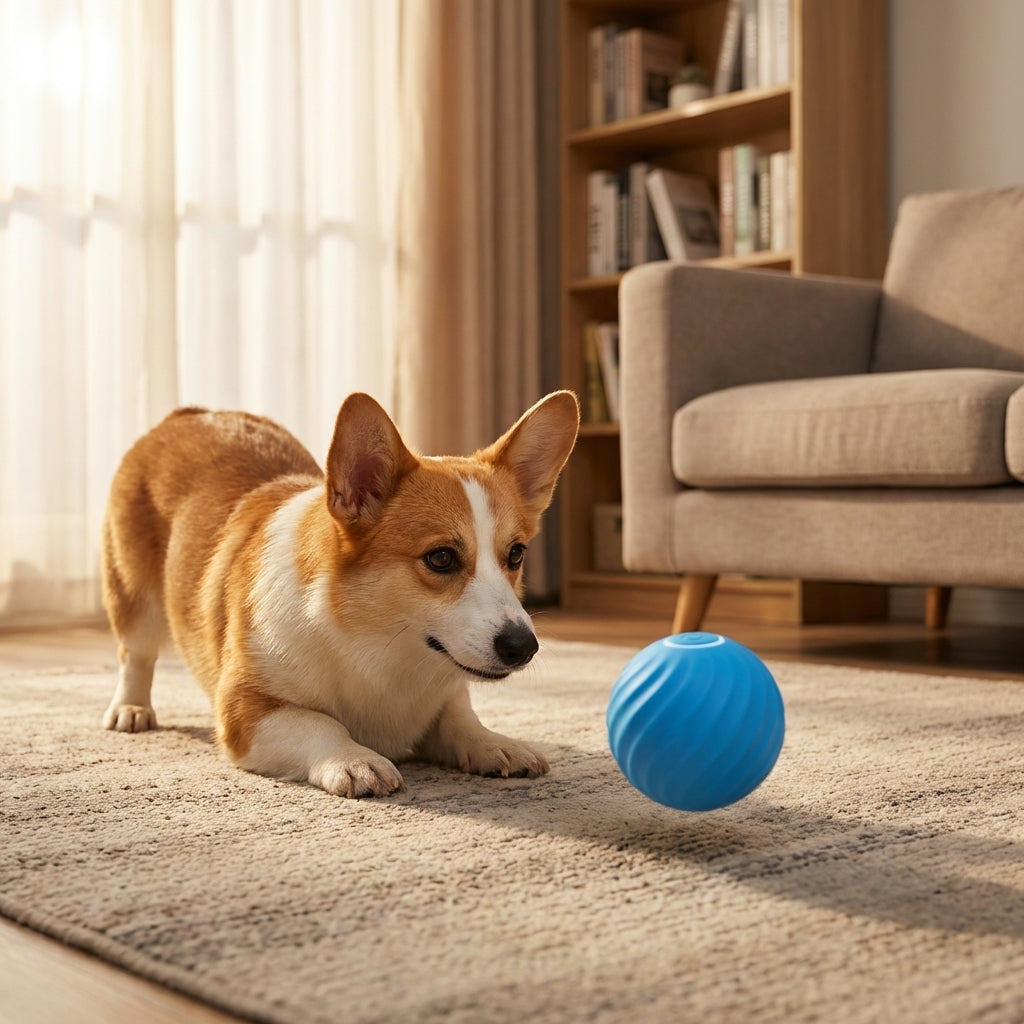Self-Rolling Interactive Ball for Dogs | USB Rechargeable