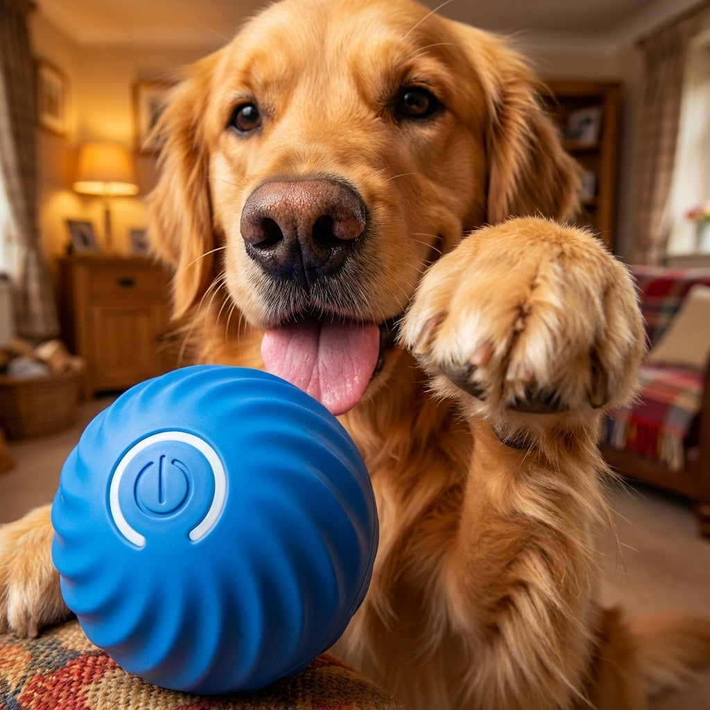 Self-Rolling Interactive Ball for Dogs | USB Rechargeable