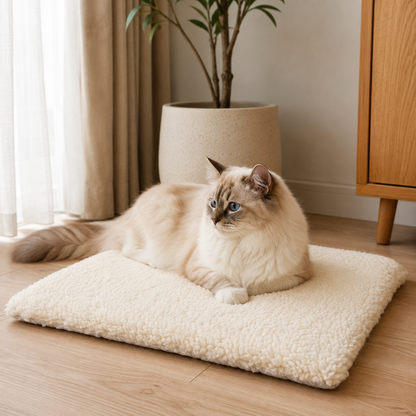 Self-Warming Cat Pad | Fluffy Plush, No Electricity, 5 Sizes