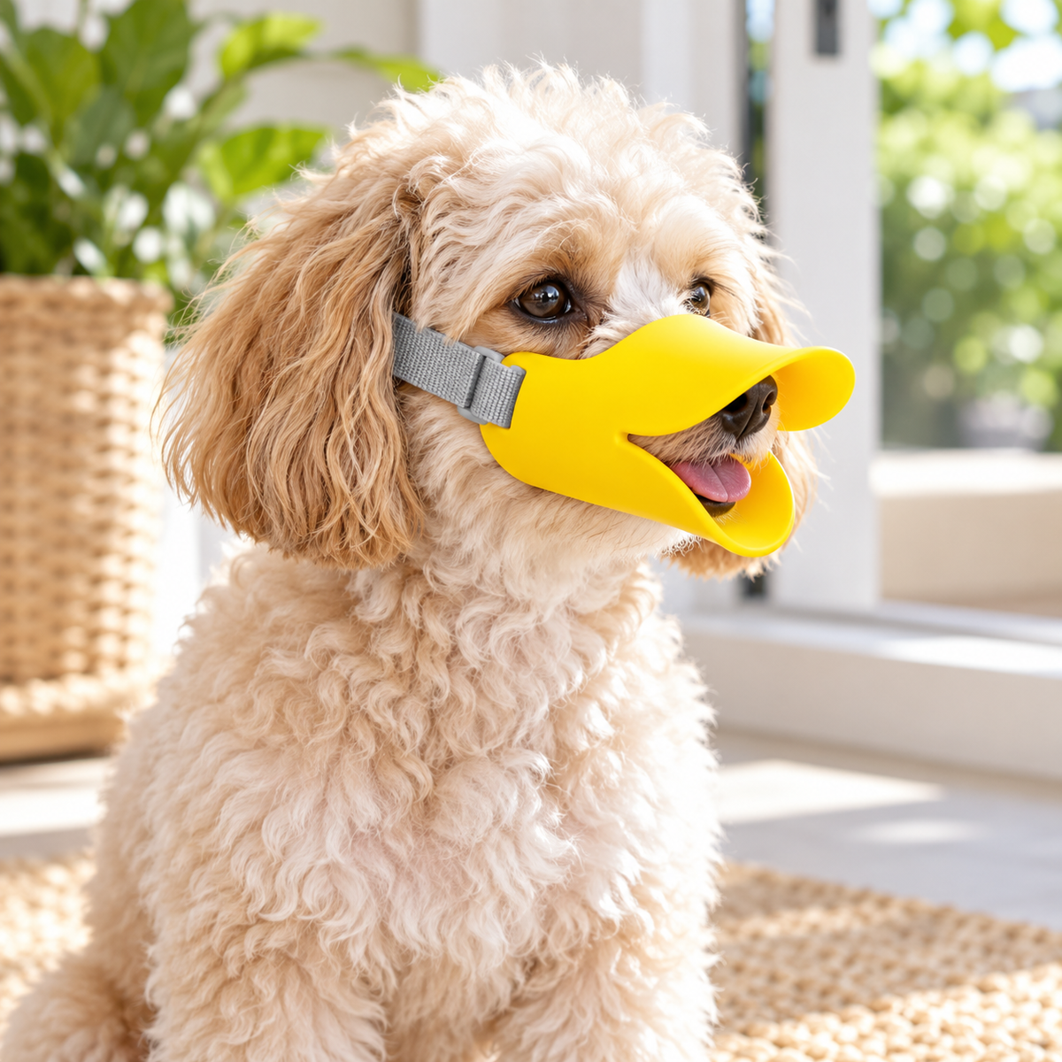 Duckbill Dog Muzzle | Soft Silicone, Adjustable Strap, 5 Colors