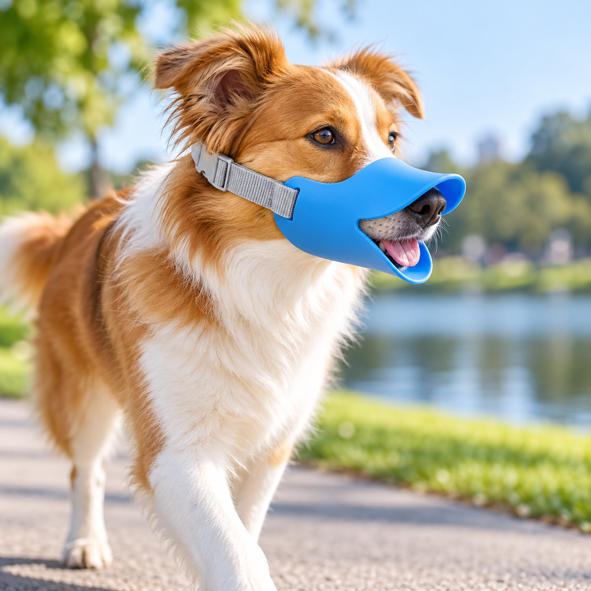 Duckbill Dog Muzzle | Soft Silicone, Adjustable Strap, 5 Colors
