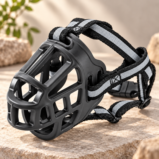 Basket Dog Muzzle with Reflective Straps | Pant and Drink, S to 3XL