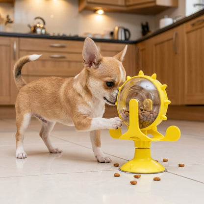 Spinning Treat Dispenser for Dogs & Cats | Suction Base | ABS & TPR