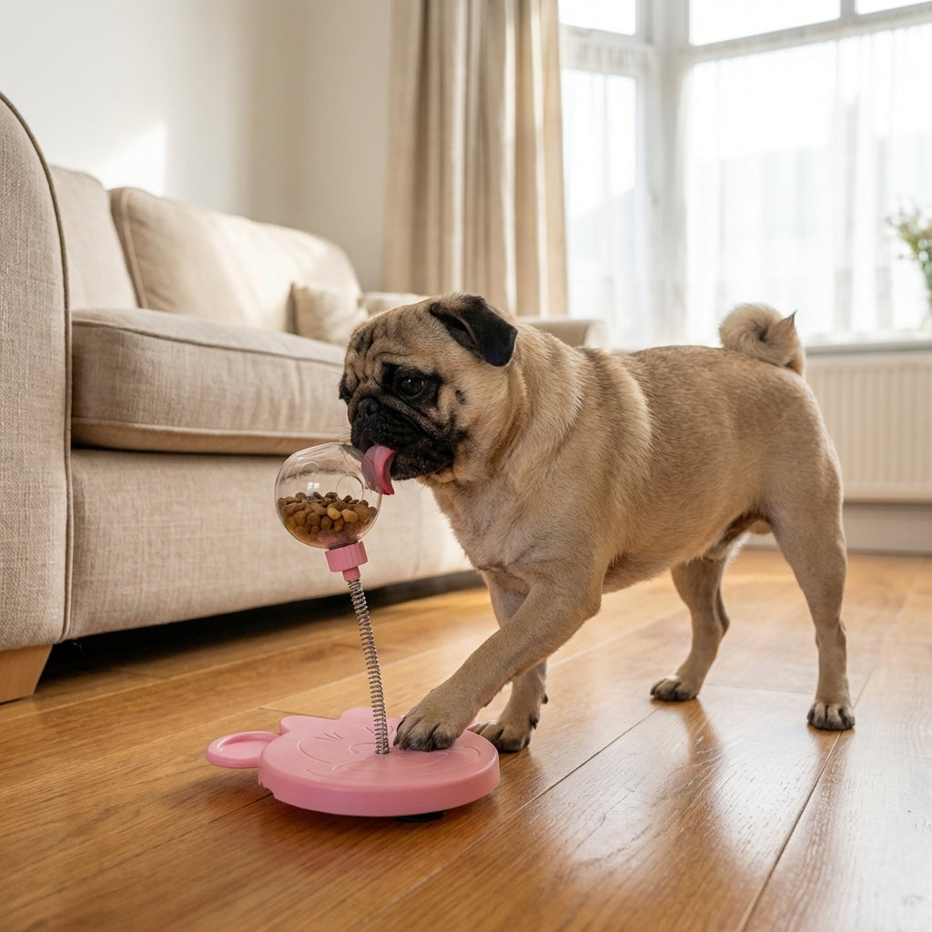 Treat-Dispensing Wobble Toy for Dogs | Spring Base & Lick Ball