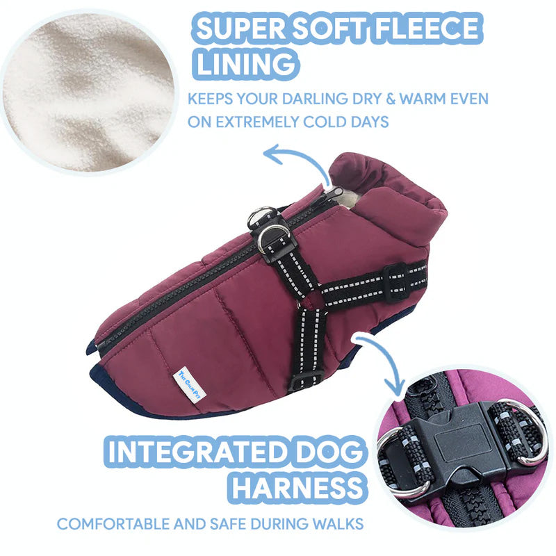 Dog Fleece Coat | Waterproof & Windproof | Maximum Warmth | Easy On & Off | XS to 4XL