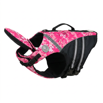 Dog Life Jacket with Rescue Handle | Swim Vest, 10 Colors, XS to XL