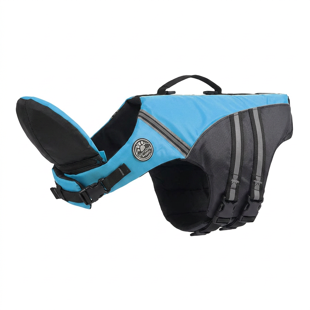 Dog Life Jacket with Rescue Handle | Swim Vest, 10 Colors, XS to XL