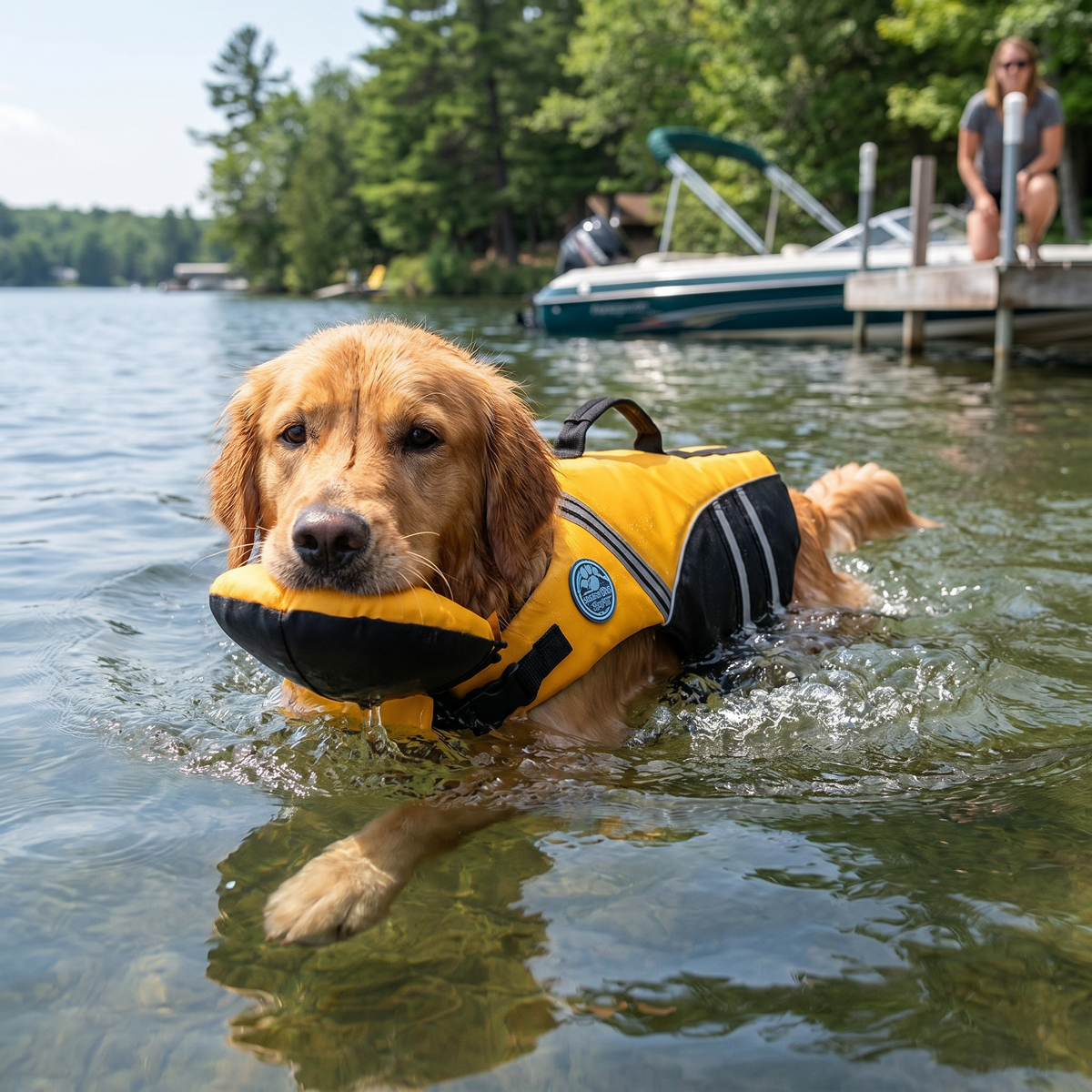 Dog Life Jacket with Rescue Handle | Swim Vest, 10 Colors, XS to XL