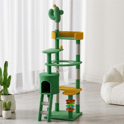 Cactus Cat Tree | Rope Scratching Posts, Cat Condo, 35 to 71 in