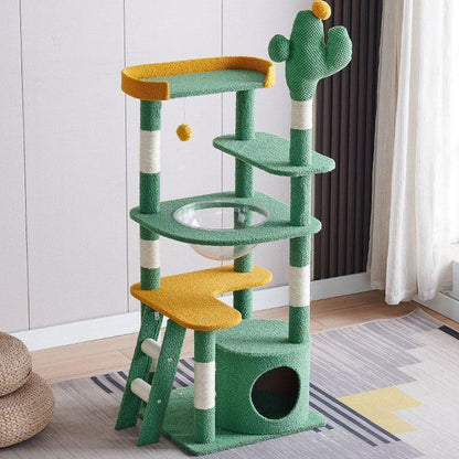 Cactus Cat Tree | Rope Scratching Posts, Cat Condo, 35 to 71 in