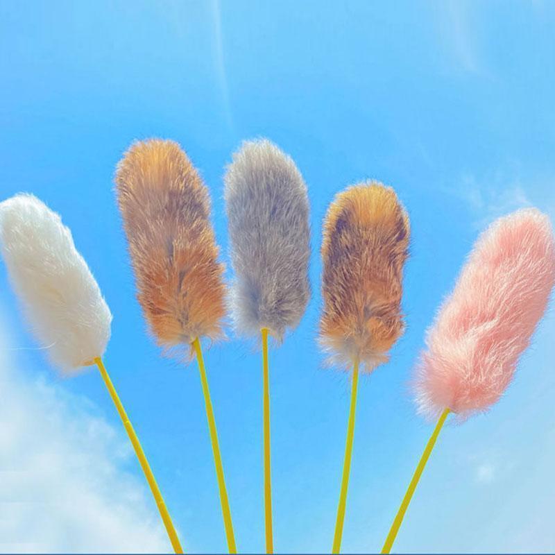 Fluffy Cat Teaser Wands | Pompom, Fur Strip and Feather, Set of 3 or 5