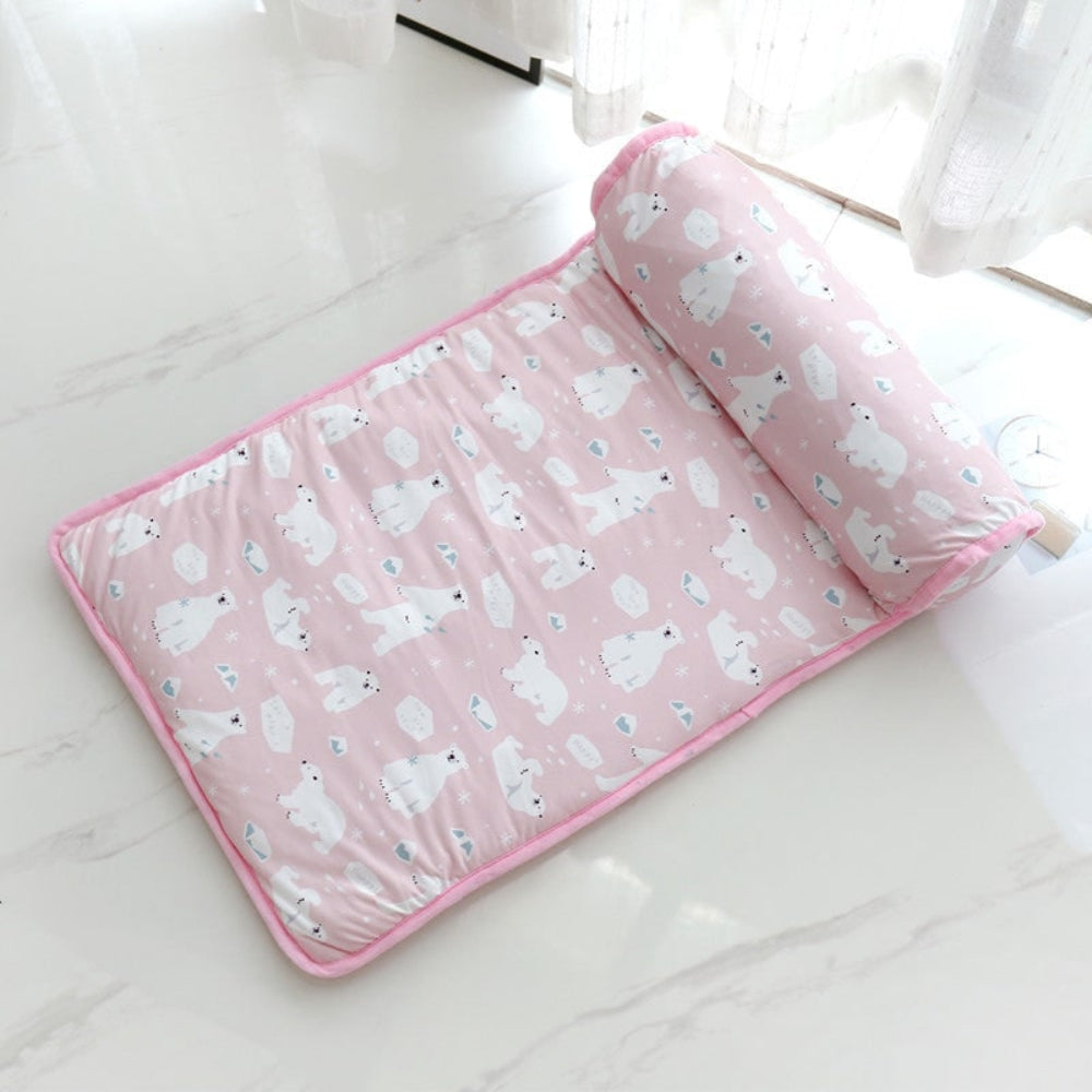 Pet Cooling Mat with Pillow | Fruit and Bear Prints, Dogs and Cats